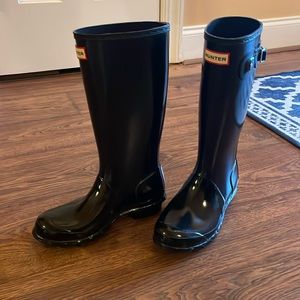 Original Hunter Boots - Glossy Black - Kids Size 5